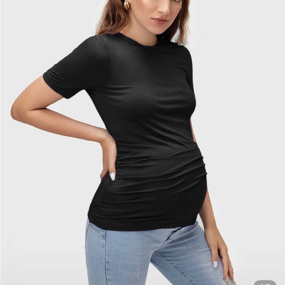 Black Maternity Top